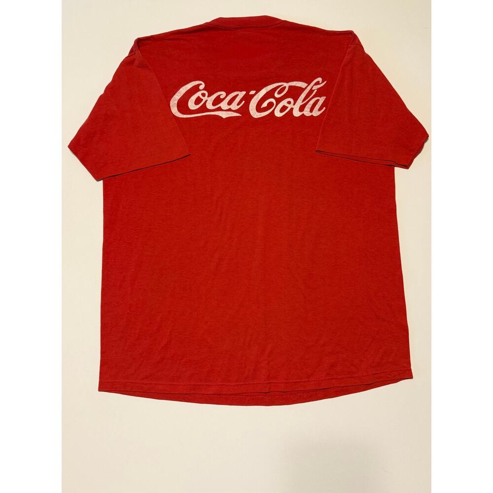 Vintage 80s Coca Cola County Market T-Shirt Red Single Stitch 50/50 USA XL
